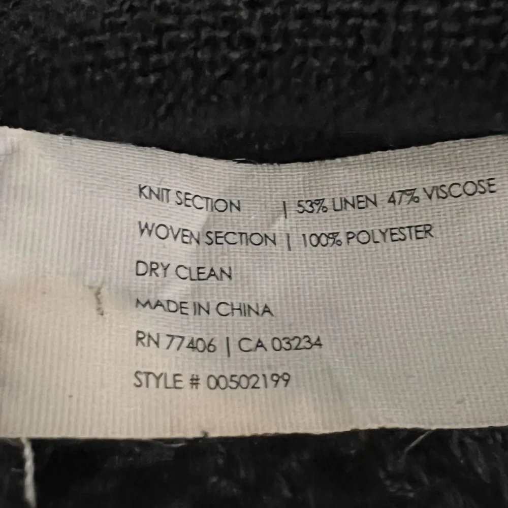Club Monaco Black Linen Blend Crochet Detail Tank Top - Picture 8 of 8